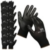 ACKTRA Ultra-Thin PU Safety WORK GLOVES 12 Pairs, WG002 Black