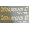Diamond C Trailers Replacement Stickers 24”(Set Of 2) White Decals