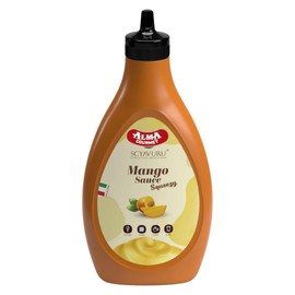 Alma Gourmet Mango Topping Sauce Imported From Italy - Convenient Squeeze Bottle - 17.6oz (500g) - Pack of 2