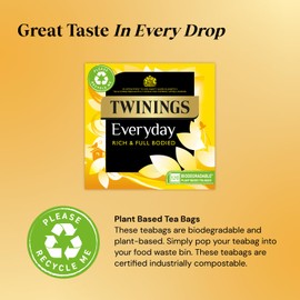 Twinings Everyday Black Tea Classic Blend, Rich & Well Rounded Large Pack, 120 Biodegradable Tea Bags
