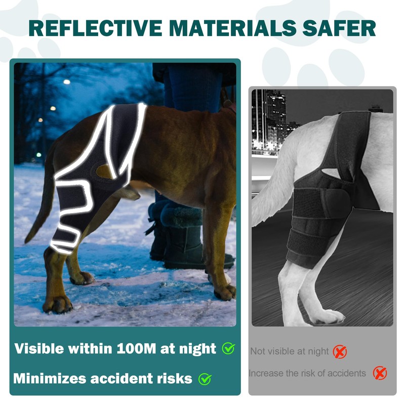 Dog Knee Brace for ACL Support, Adjustable Leg Brace for
