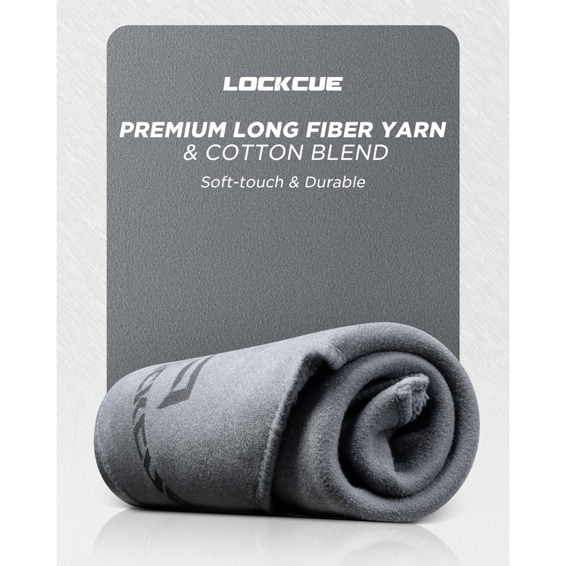 LOCKCUE Microfibre Towel 12"x12" Charcoal Grey