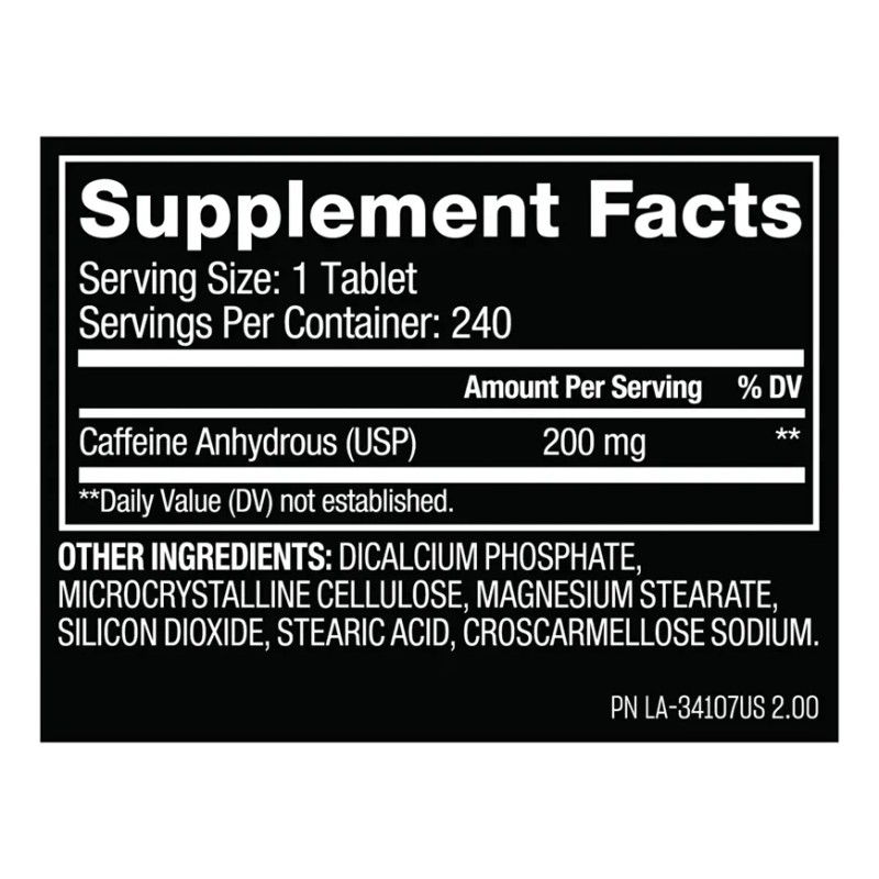 Cafeina Mutant Caffeine (240 Tabletas) Cafeina Sin Sabor