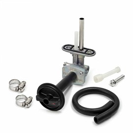 SEMOLTO Fuel Valve Petcock Shut Off Switch and Lever Screw Fit for 1999-2002 Kawasaki Prairie 400 KVF400 /OEM:51023-1254,51023-1317