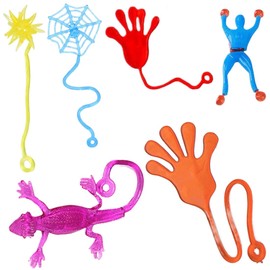 VURYAPI Pack of 6 Children's Gossip Hand Party Bags, Colourful Giveaway, Children's Gossip Hand Gossip Hand Glibber, Gift Give Aways Joke Item Fun (Random Colour