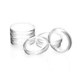 QWORK® 200PCS Coin Capsule Coin Holder - 25mm - Plastic Coin Case for Coin Collection