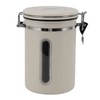 Coffee Canister 1800ml 304 Stainless Steel Window Design One Way