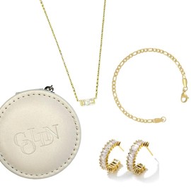 Goldn 3 Piece Jewelry Set for Women, Real Gold Plated Luxury Gifting (Timeless)
