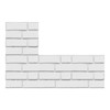 Home Decor Line CR-54726 White Bricks Peel and Stick Foam