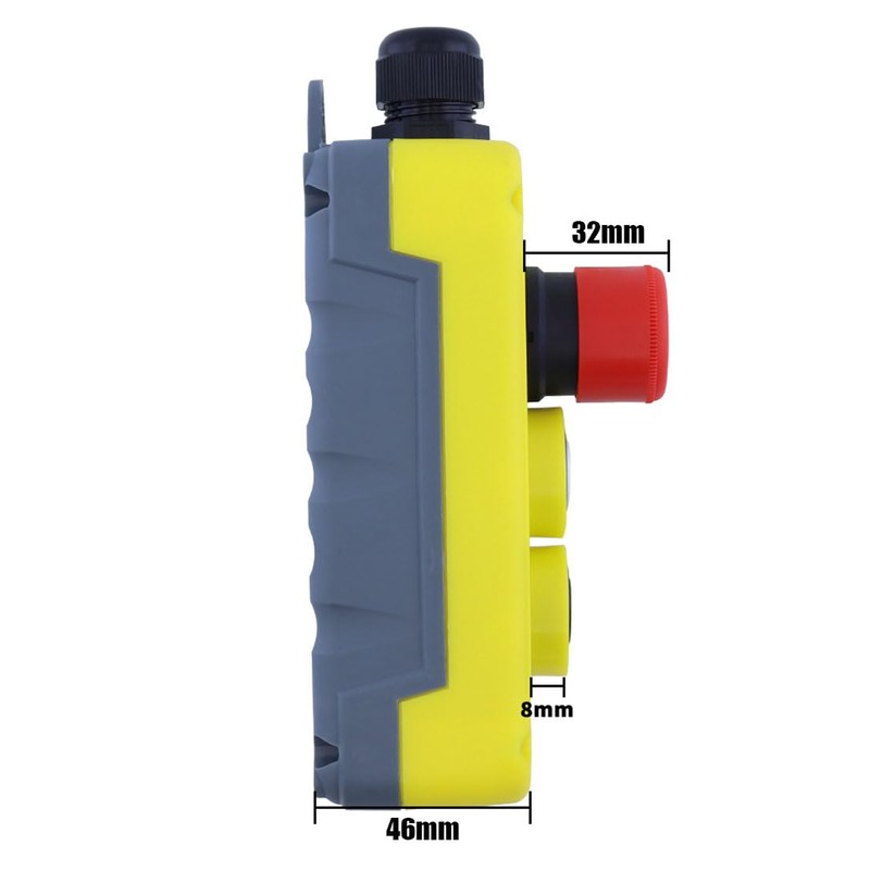 aikoolwer COB281T Waterproof Industrial Push Button Control Switch Emergency Stop