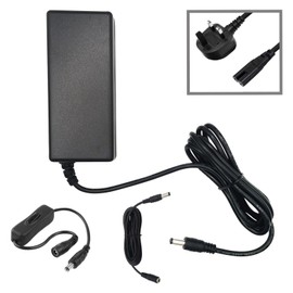 myVolts 12V power supply adaptor compatible with/replacement for Tascam FW-1082 Audio Interface - UK plug - with Extension and Inline Switch