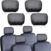 Tallew 4 Pcs Universal Car Headrest Cover Soft Car Seat