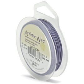 Artistic Wire Tarnish Resistant Colored Copper Craft Wire, 26 Gauge / .41 mm, Lavender