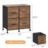 HIGDBFE 4 Drawer Lateral File Cabinet, Mobile Filing Cabinet Printer
