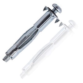 Heavy Duty Wall Plasterboard Fixing Anchor Plugs - Molly Cavity Metal Screw, Superior Hollow Wall Fixings Pack of: 10 M4 x 39mm (4x16)