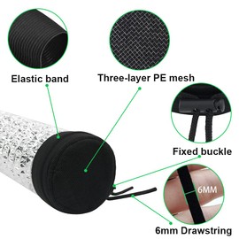 2 Pack 4" Grow Tent Vent Cover Dust Filter Cover for Plant Grow Tent Accessories with Elastic Band and Fixed Buckle Fan Exhaust Screen