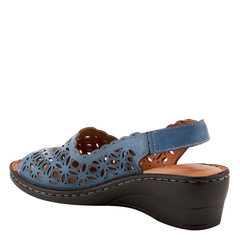Spring Step Belizana - Sandalias con correa para mujer, Azul,