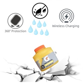 SXXQXXS(7 in 1) Yellow Bottle Case Cover for Airpods Pro2 with Cleaner Kit/Keychain/Lanyard/Ear Tips(S/M/L) Soft Protective Cover Funny Cartoon Cute for Men Women Kids (yellow,Pro2)