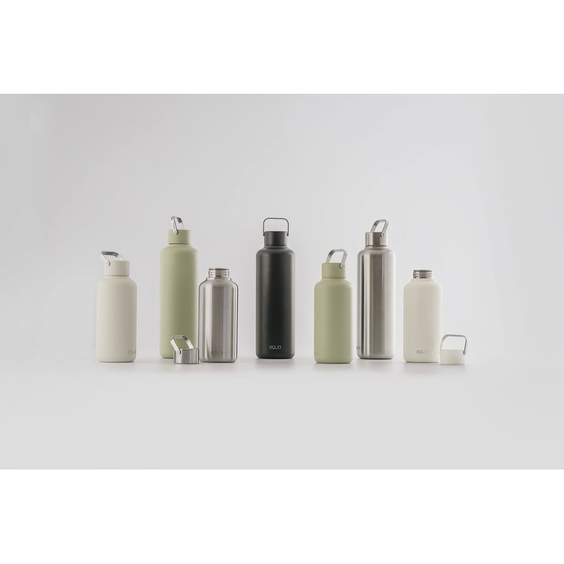 EQUA Timeless Stainless Steel Water Bottle, 1000 ml, BPA-Free, Leak-Proof,