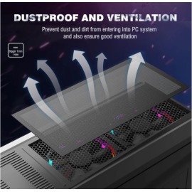 MoKo 400x300mm Magnetic PC Dust Filter – 2 Pack PVC Mesh for Computer Case Fans