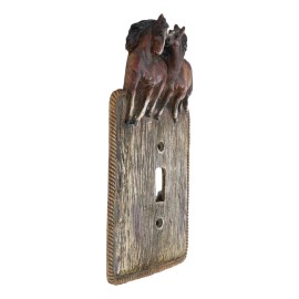 Ebros Gift Set Of 2 Novelty Western Country Equine Horses Single Toggle Switch Plates