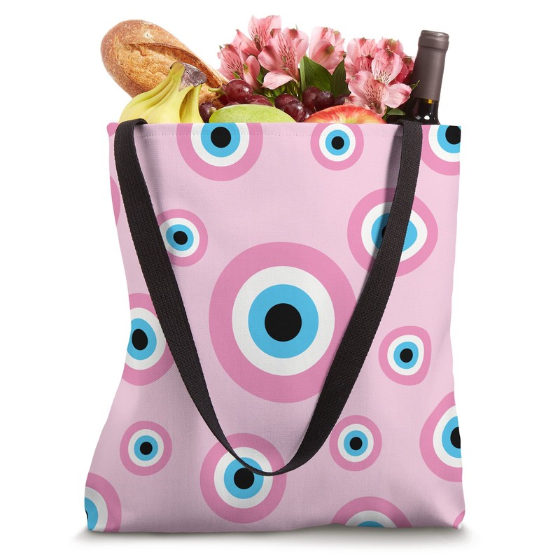 Hot Pink Aesthetic Evil Eye Decor Preppy Tote Bag