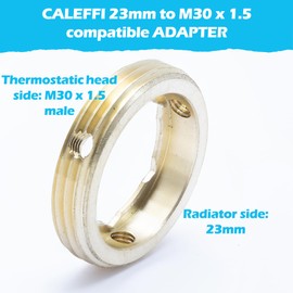 BLUMKRAFT Set of 2 Caleffi Radiator Adapters (Prototype) to M30 x 1.5 – Compatible Thermostat M30 x 1.5 Male (Tado, AVM, Homematic, Fritz)