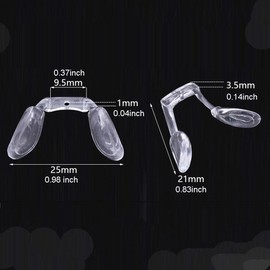 Eyeglass Bridge Nose Pads Nose Piece Sunglasses Nose Pads Silicone U-Shape and 3-in-1 Screwdriver for Glass Reading Glasses