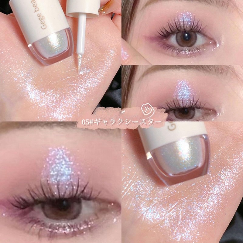 Star Liquid Glitter Eyeshadow, Shimmer Gold, Solid Color, Eye Shadow
