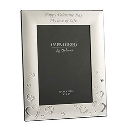 Silver Plated Hearts Design Photo Frame