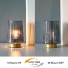 LUSHARBOR Battery Powered Lamp with Timer, Table Lamps Battery Operated,