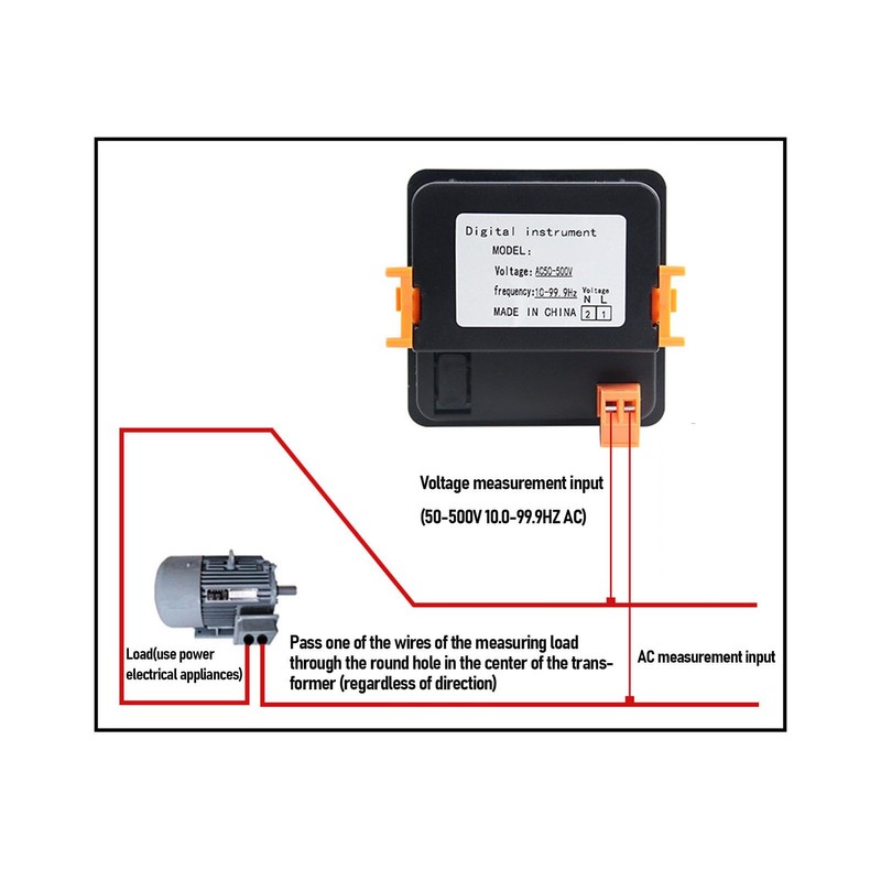 Digital AC Voltmeter Panel Mounting Meter, Digital Voltmeter Ammeter Panel,