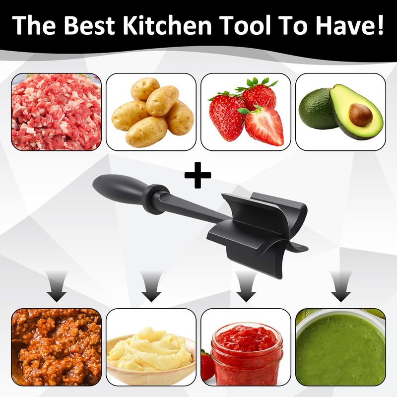 2 Pieces Meat Masher,Versatile Mince Meat Masher,Handheld Meat Chopper,Mince Masher,for