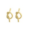 Made by Nami Set of Knot Stud Earrings Gold or