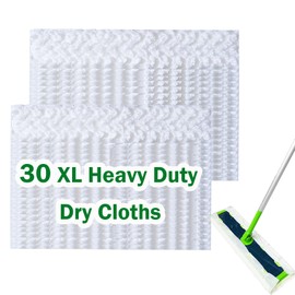 XL Heavy Duty Dry Sweeping Cloth for Swiffer Sweeper XL Mop, XL Disposable Dry Cloth Refills, Pet Hair Dust XL Dry Pad Refills, Extra Large Dry Floor Cloths for Floor Mopping and Cleaning, 30 Count