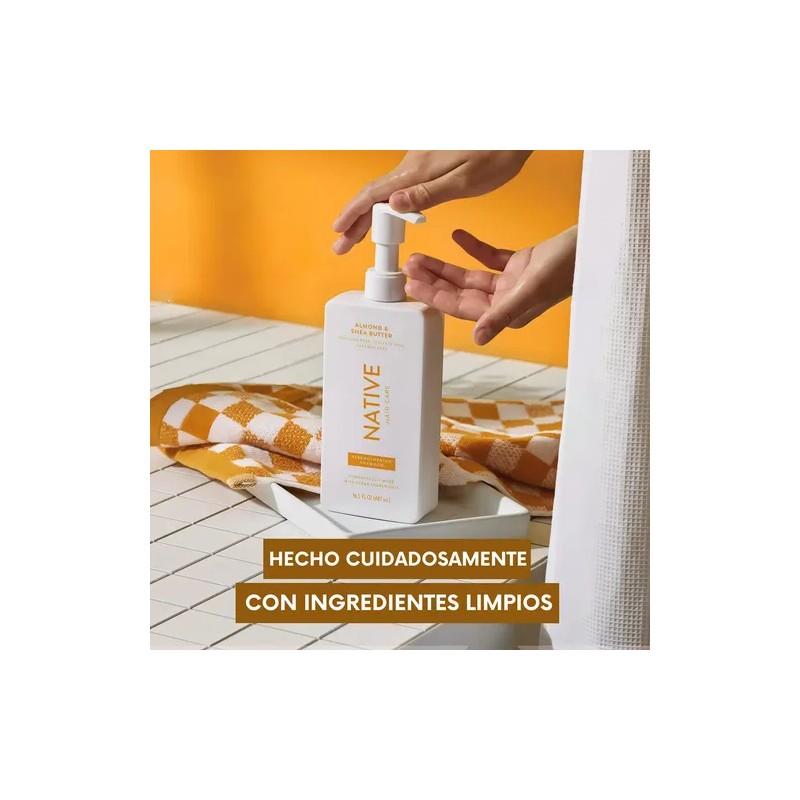 Native Shampoo Sin Sulfato Y Parabenos - Vegano - Fortalecedor