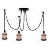 Icole Vintage Industrial 3 Lights Pendant Light E27 Lampholder Ceiling