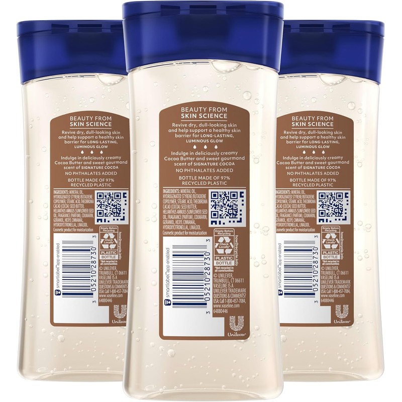 Vaseline Intensive Care Body Gel Oil Cocoa Radiant 6.8 oz,