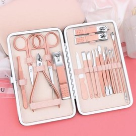 Other brands Cuticle specialized nail grooming tool, face and hand wrinkle cleansing care set - 1.Light Pink Case / 큐티클 전문 손톱정리도구 얼굴 손 주름 청결 관리 세트 - 1.연핑크케이스