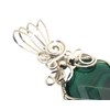 Malachite Gemstone Sterling Silver Wire Wrapped Pendant 01