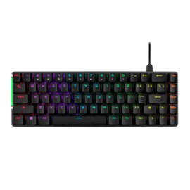 ASUS ROG Falchion Ace 65% RGB Compact Gaming Mechanical Keyboard, Lubed ROG NX Red Switches & Switch Stabilizers, Sound-Dampening Foam, PBT Keycaps, Wired with KVM, Three Angles, Cover Case-Black
