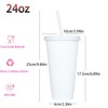 Reusable 24 Oz,Plastic Cups, (10, Weiß)