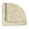 Tenedos Premium Quality Classic Cream Travertine Resin Corner Shelf -