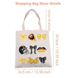 Lywjyb Birdgot Pittsburgh City Tote Bag Trendy Pennsylvania Sport Souvenir Shopping Bag for American Football Lover (Pittsburgh Tote)