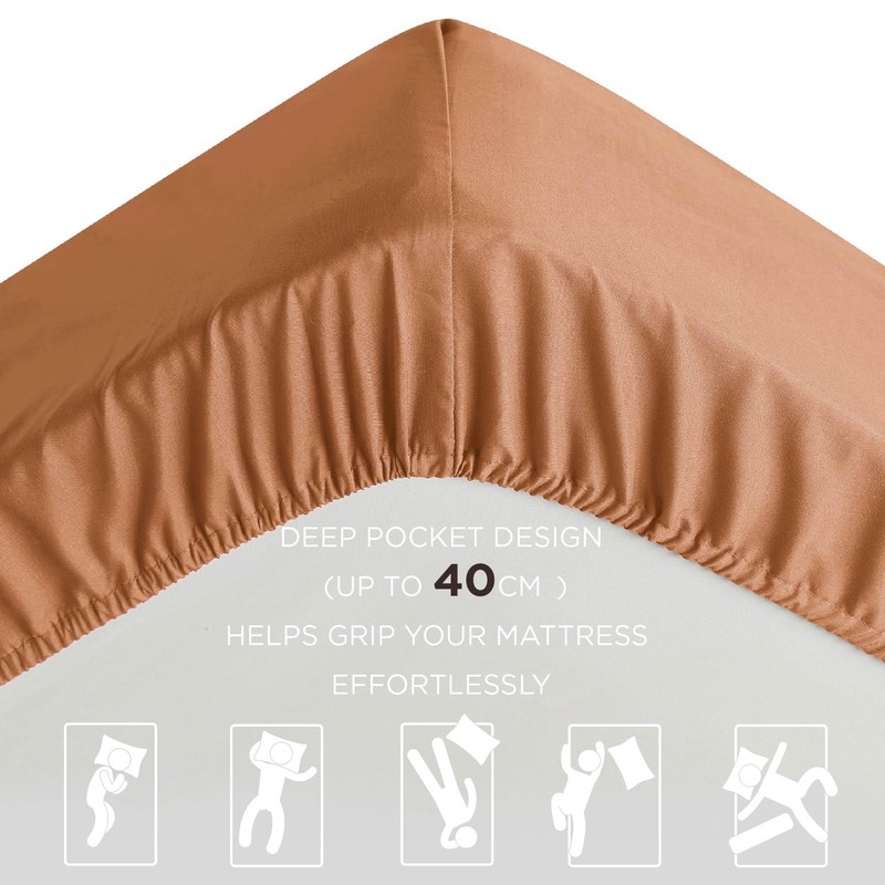 Bedsure King Fitted Sheet Deep - Bed Sheets Extra Deep