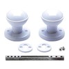 Merriway® BH01832 Plastic Mortice Cupboard Cabinet Door Knob Set -