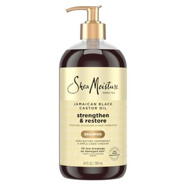 SHEA MOISTURE SheaMoisture Champú fortalecedor y restaurador para cabello dañado, fortalece y crece para limpiar y nutrir 24 oz