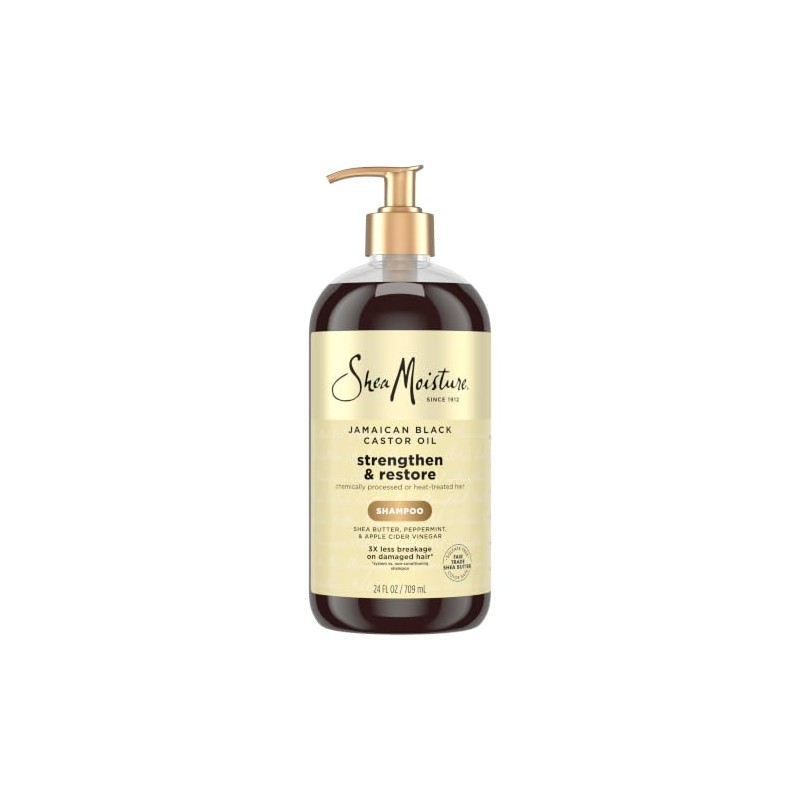 SHEA MOISTURE SheaMoisture Champú fortalecedor y restaurador para cabello dañado,