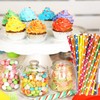 Shuiniba Biodegradable Striped Paper Straws,Paper Drinking Straws for Party, Events