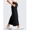 CRZ YOGA Lightweight Wide Leg Cropped Pants for Women High